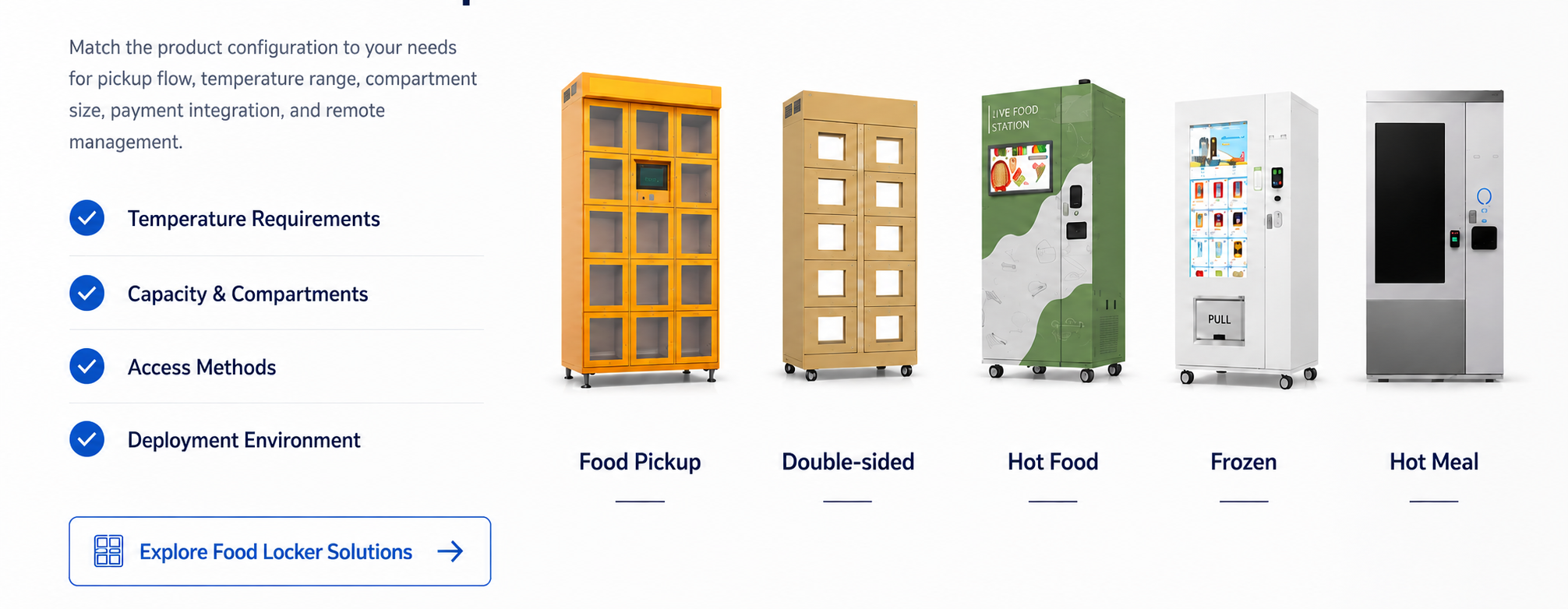 Food locker solutions banner showing configurable vending lockers with temperature control.png