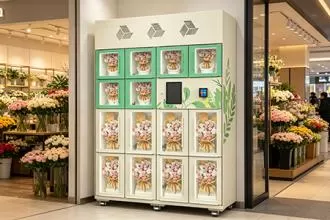 ZHILAI smart refrigerated flower locker system full view ZHILAI smart refrigerated flower locker system full view